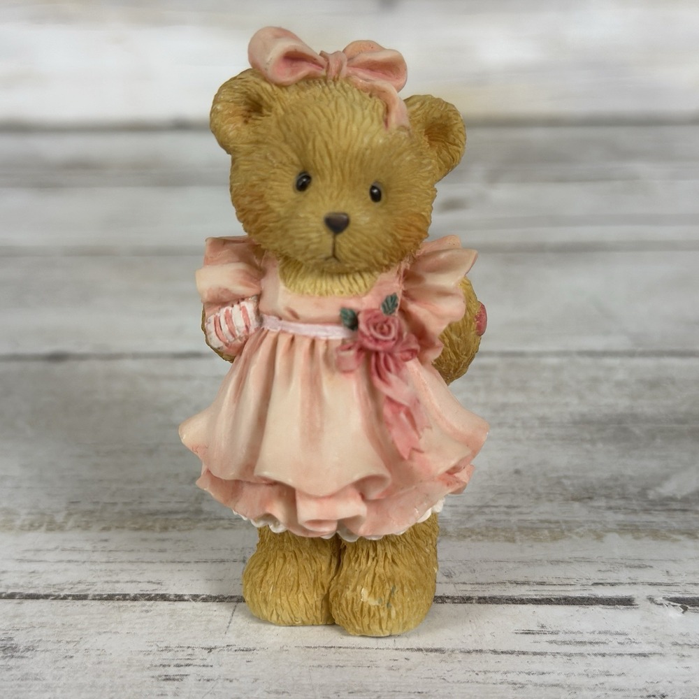 Cherished Teddies Child of Love 1993‎ Enesco #624845 Girl Pink Dress Valentine
